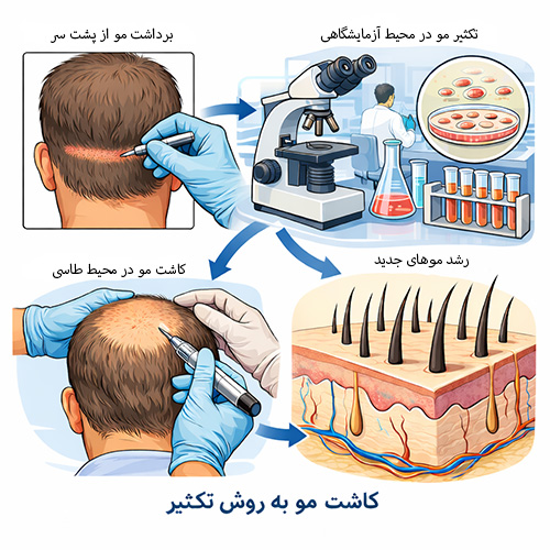 توضیح کاشت مو به روش تکثیر